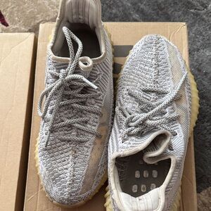 Adidas Gray and Cream Knit sneakers